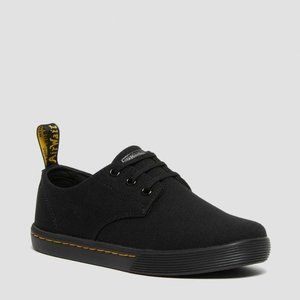 DR. MARTEN'S SANTANITA WOMEN'S CANVAS CASUAL SHOES BLACK RETRO RAY PRINT CANVAS+